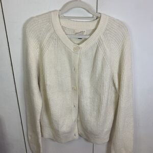 Universal Thread Cashmere Like Cream Sweater Cardigan Size Large
